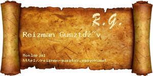 Reizman Gusztáv névjegykártya