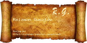 Reizman Gusztáv névjegykártya